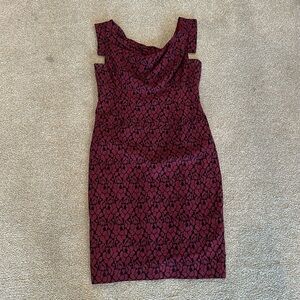 Black halo Jackie O Burgundy Sheath size 12